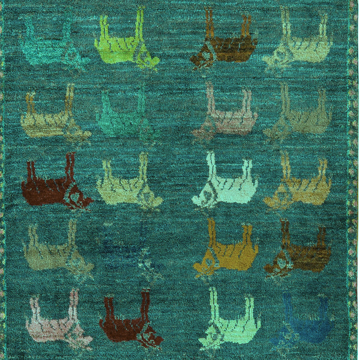 Abstract Turquoise Modern Rug, abs5394turq