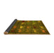 Sideview of Abstract Yellow Modern Rug, abs5394yw