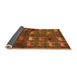 Sideview of Abstract Orange Modern Rug, abs5394org