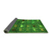 Sideview of Abstract Green Modern Rug, abs5394grn