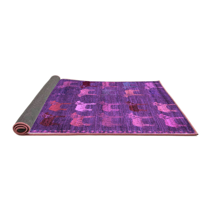 Sideview of Abstract Purple Modern Rug, abs5394pur
