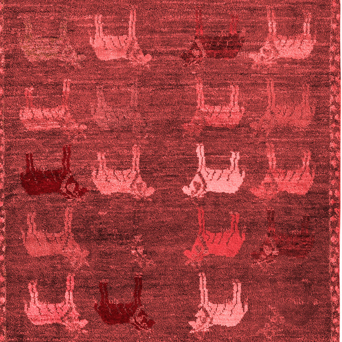 Machine Washable Abstract Red Modern Rug, wshabs5394red
