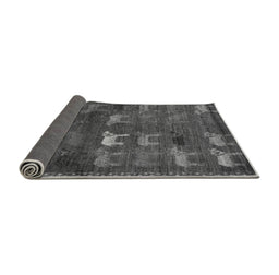 Sideview of Abstract Gray Modern Rug, abs5394gry