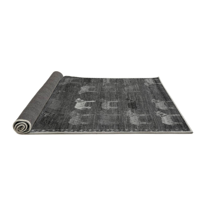 Sideview of Abstract Gray Modern Rug, abs5394gry