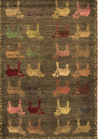 Abstract Brown Modern Rug, abs5394brn