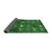 Sideview of Abstract Emerald Green Modern Rug, abs5394emgrn