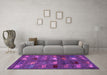 Machine Washable Abstract Purple Modern Area Rugs in a Living Room, wshabs5394pur