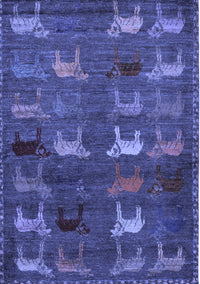 Abstract Blue Modern Rug, abs5394blu