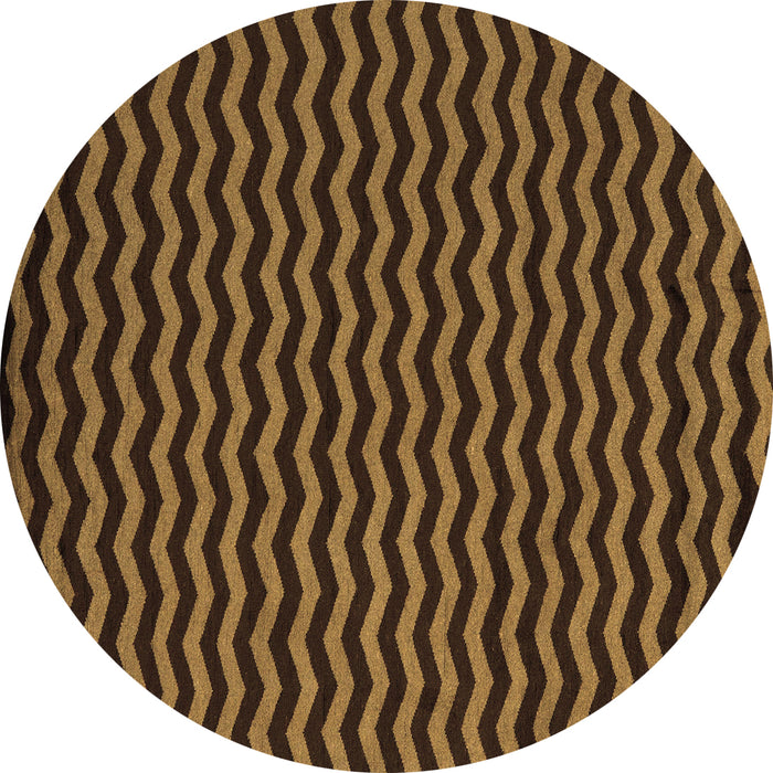 Round Abstract Brown Modern Rug, abs5395brn