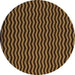 Round Abstract Brown Modern Rug, abs5395brn