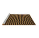 Sideview of Machine Washable Abstract Brown Modern Rug, wshabs5395brn