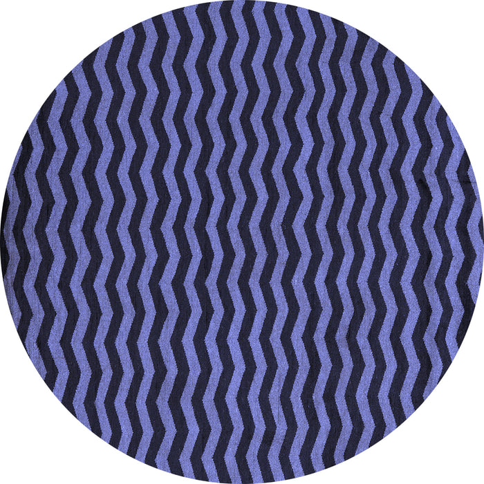 Round Machine Washable Abstract Blue Modern Rug, wshabs5395blu