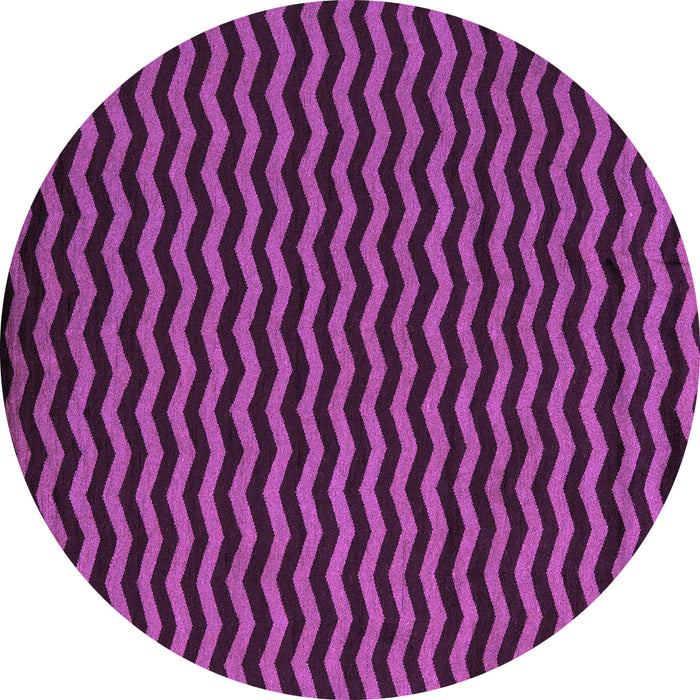 Round Abstract Purple Modern Rug, abs5395pur