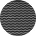 Round Machine Washable Abstract Gray Modern Rug, wshabs5395gry