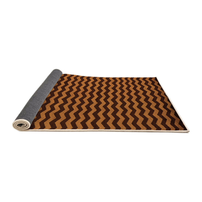 Sideview of Abstract Orange Modern Rug, abs5395org