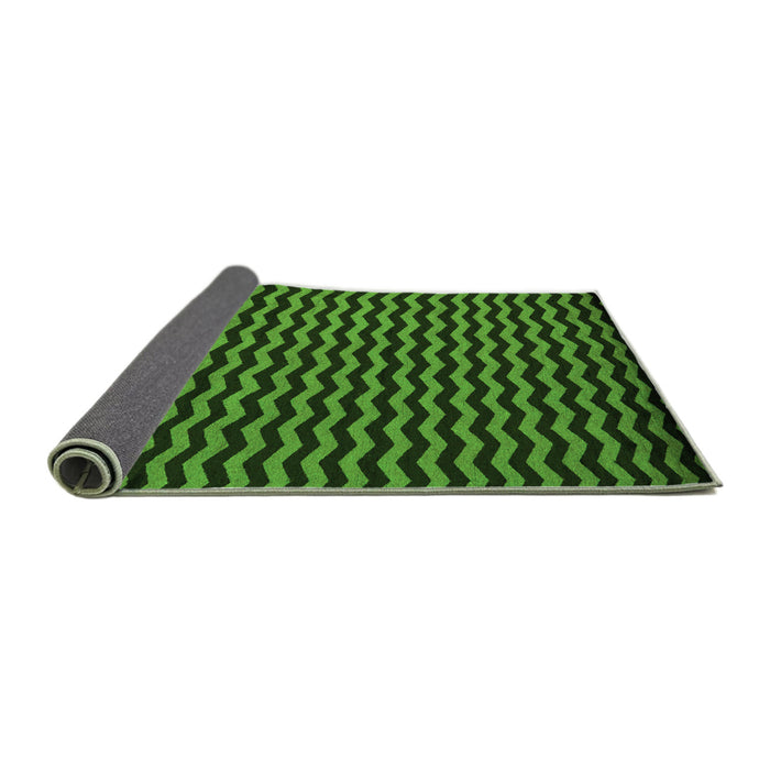 Sideview of Abstract Green Modern Rug, abs5395grn