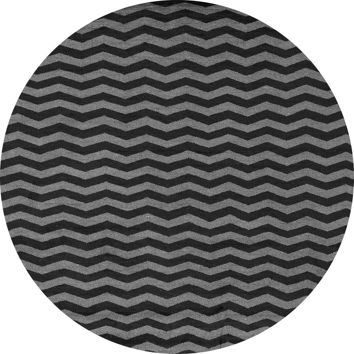 Round Abstract Gray Modern Rug, abs5395gry