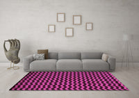 Machine Washable Abstract Pink Modern Rug, wshabs5395pnk