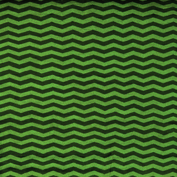 Square Machine Washable Abstract Green Modern Area Rugs, wshabs5395grn