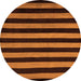 Round Abstract Orange Modern Rug, abs5396org