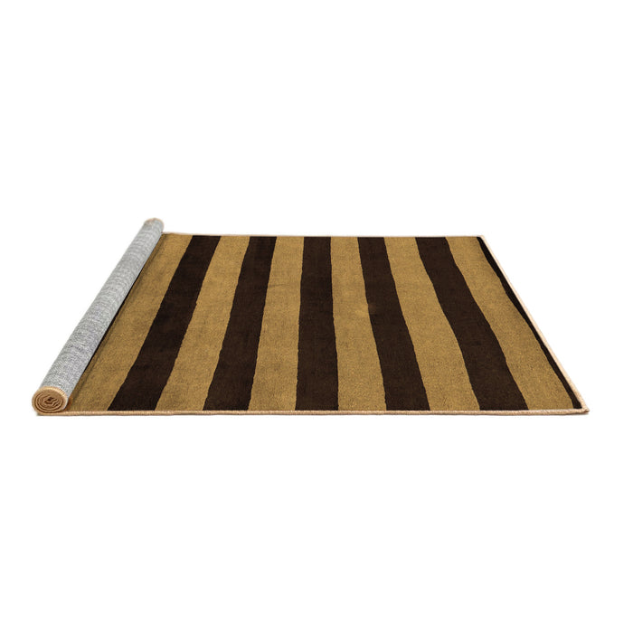 Sideview of Machine Washable Abstract Brown Modern Rug, wshabs5396brn