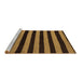 Sideview of Machine Washable Abstract Brown Modern Rug, wshabs5396brn