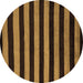 Round Abstract Brown Modern Rug, abs5396brn