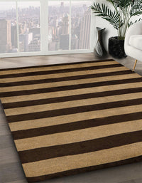 Abstract Cinnamon Brown Modern Rug, abs5396