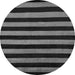 Round Machine Washable Abstract Gray Modern Rug, wshabs5396gry