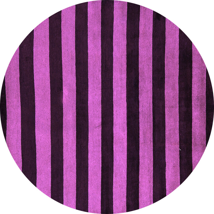 Round Machine Washable Abstract Purple Modern Area Rugs, wshabs5396pur