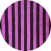 Round Machine Washable Abstract Purple Modern Area Rugs, wshabs5396pur