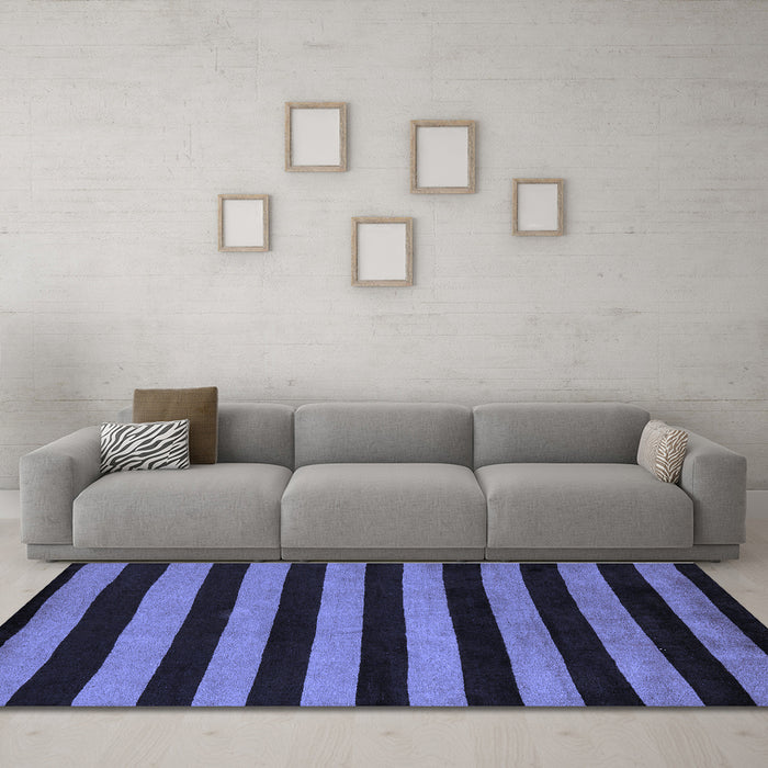 Machine Washable Abstract Blue Modern Rug in a Living Room, wshabs5396blu