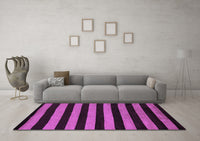 Machine Washable Abstract Purple Modern Rug, wshabs5396pur