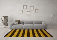 Machine Washable Abstract Yellow Modern Rug, wshabs5396yw