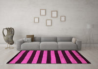 Machine Washable Abstract Pink Modern Rug, wshabs5396pnk