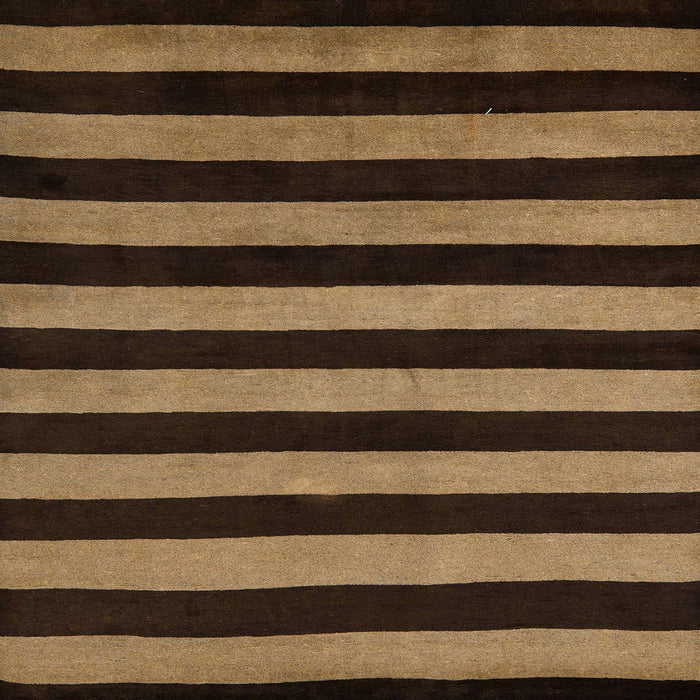 Square Machine Washable Abstract Cinnamon Brown Rug, wshabs5396