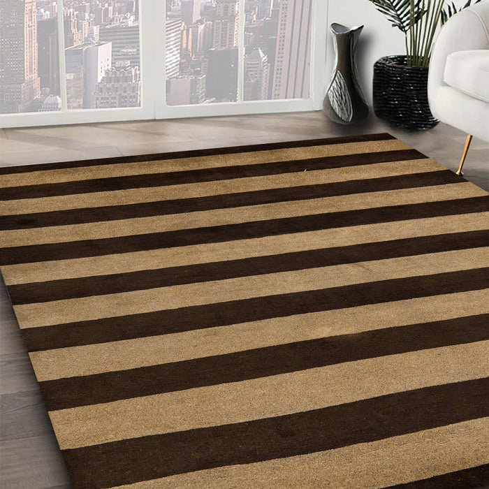 Machine Washable Abstract Cinnamon Brown Rug in a Family Room, wshabs5396