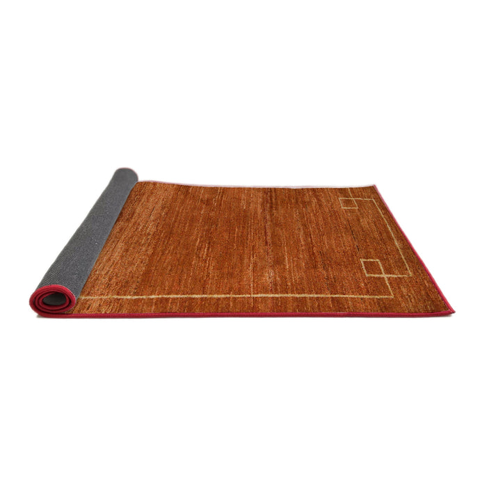 Sideview of Abstract Red Modern Rug, abs5397