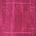 Square Machine Washable Abstract Pink Modern Rug, wshabs5397pnk