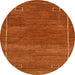 Round Abstract Red Modern Rug, abs5397