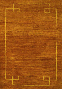 Abstract Yellow Modern Rug, abs5397yw