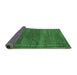 Sideview of Abstract Emerald Green Modern Rug, abs5397emgrn