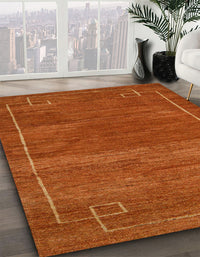 Abstract Red Modern Rug, abs5397