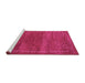 Sideview of Machine Washable Abstract Pink Modern Rug, wshabs5397pnk