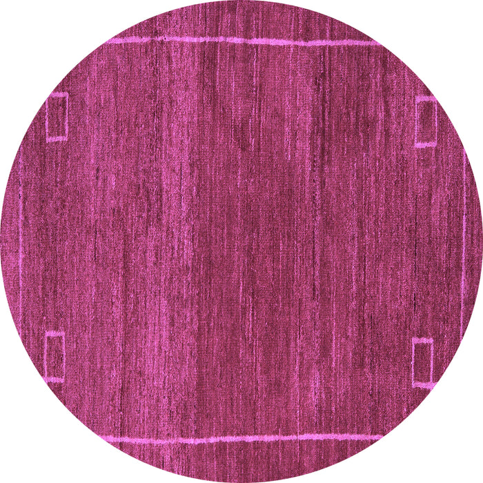 Round Abstract Purple Modern Rug, abs5397pur