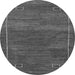 Round Abstract Gray Modern Rug, abs5397gry