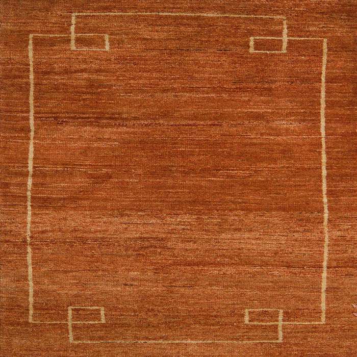 Square Abstract Red Modern Rug, abs5397