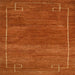 Square Abstract Red Modern Rug, abs5397