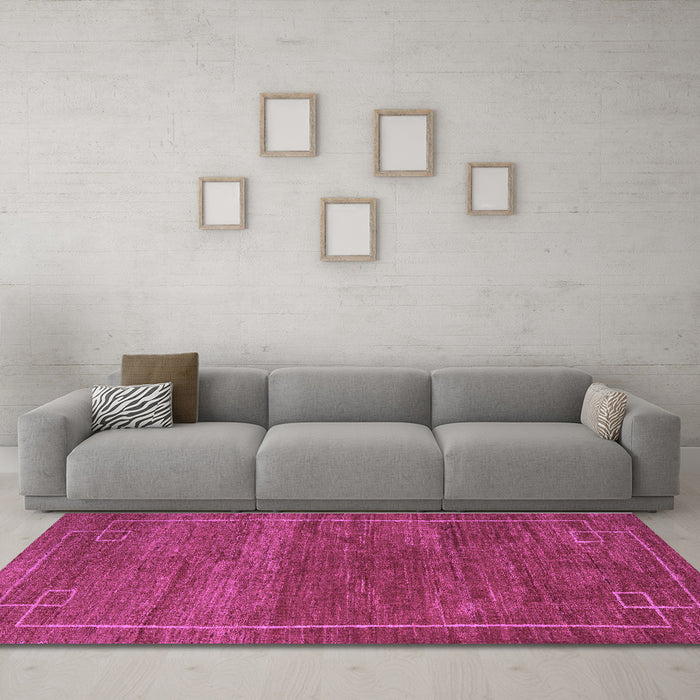 Machine Washable Abstract Purple Modern Area Rugs in a Living Room, wshabs5397pur