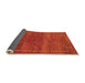 Sideview of Abstract Orange Modern Rug, abs5397org